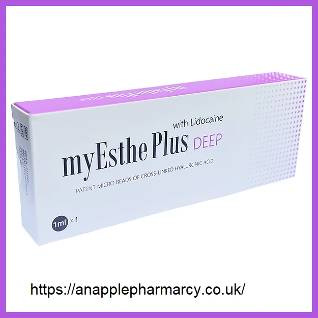 MyEsthe Plus Deep Lidocaine 1ml - Hyaluronic Acid Dermal Filler for Deep Wrinkle Correction and Facial Contouring